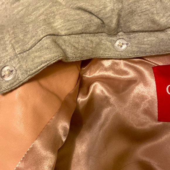 Girls guess pink moto faux-leather jacket size 7 - Picture 4 of 4